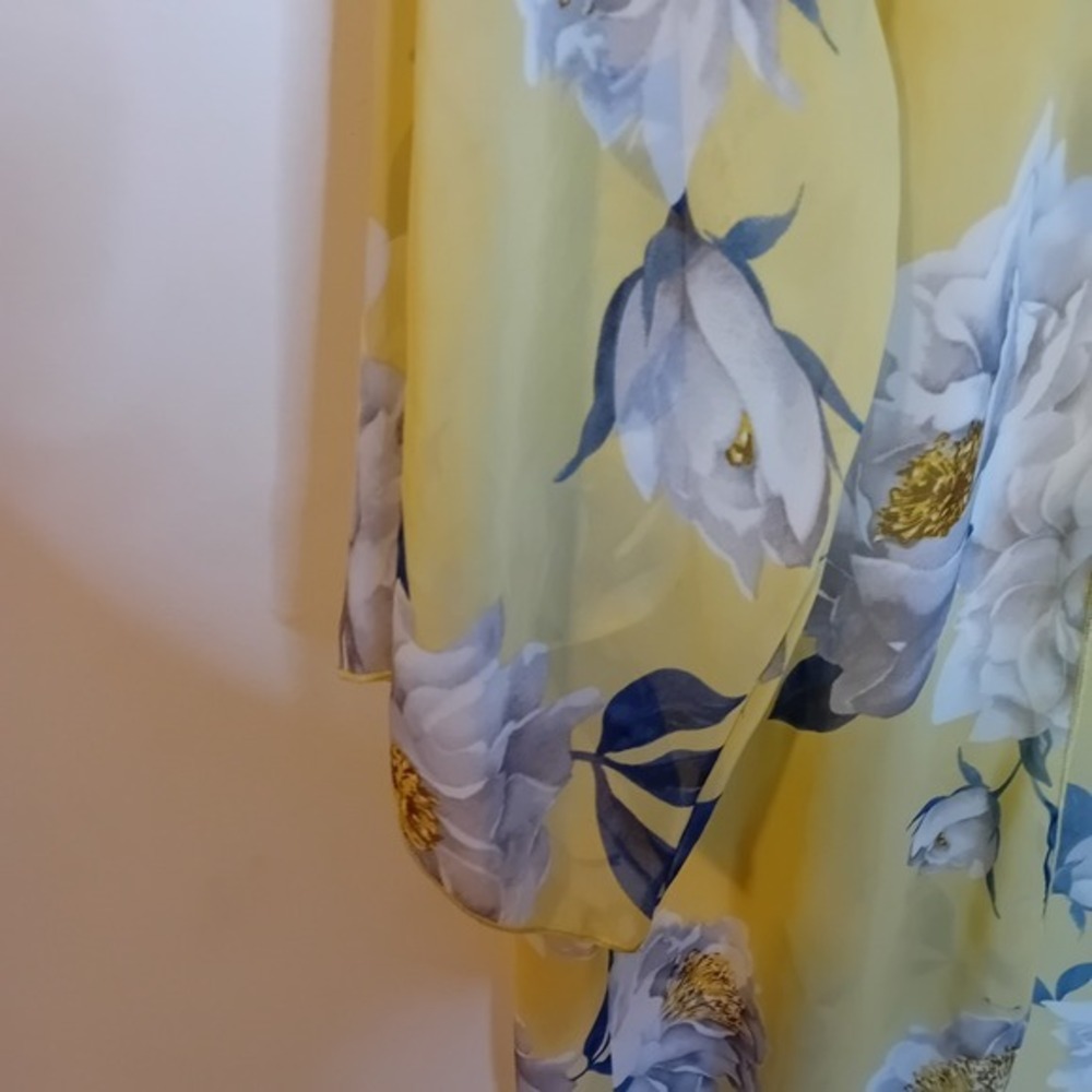 Women's I Joah Sheer Chiffon Lightweight Floral‎ Flower Cardigan Duster Office S - Picture 10 of 14